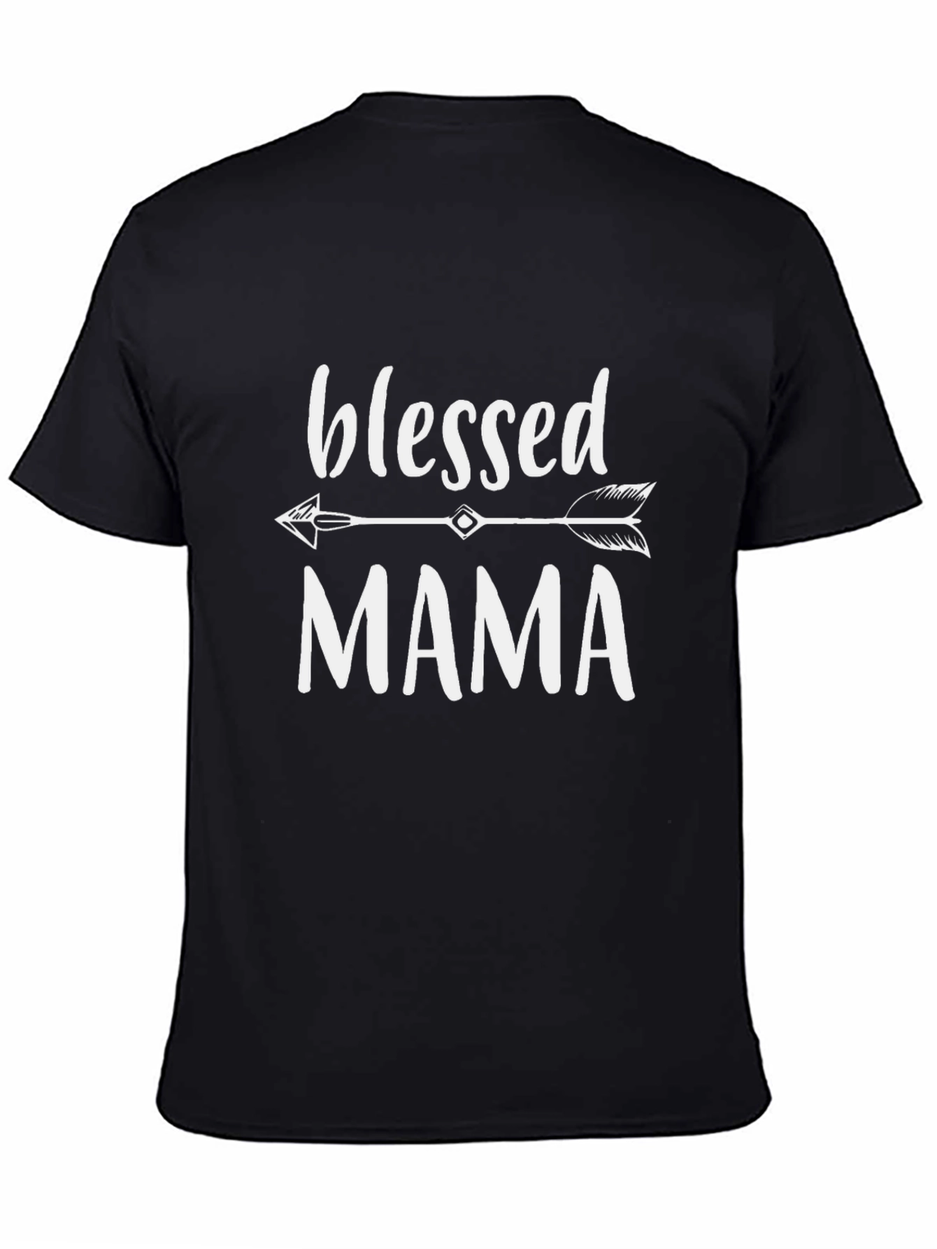 Blessed Mama Arrow Graphic T-Shirt - Black