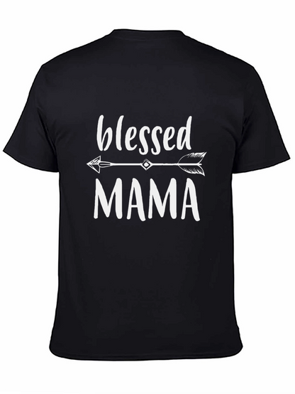 Blessed Mama Arrow Graphic T-Shirt - Black