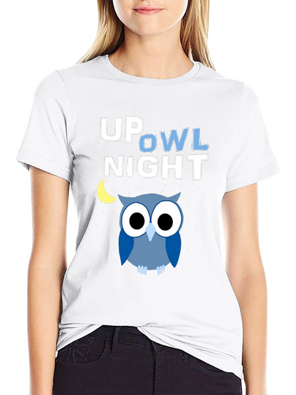 Up Owl Night Graphic T-Shirt