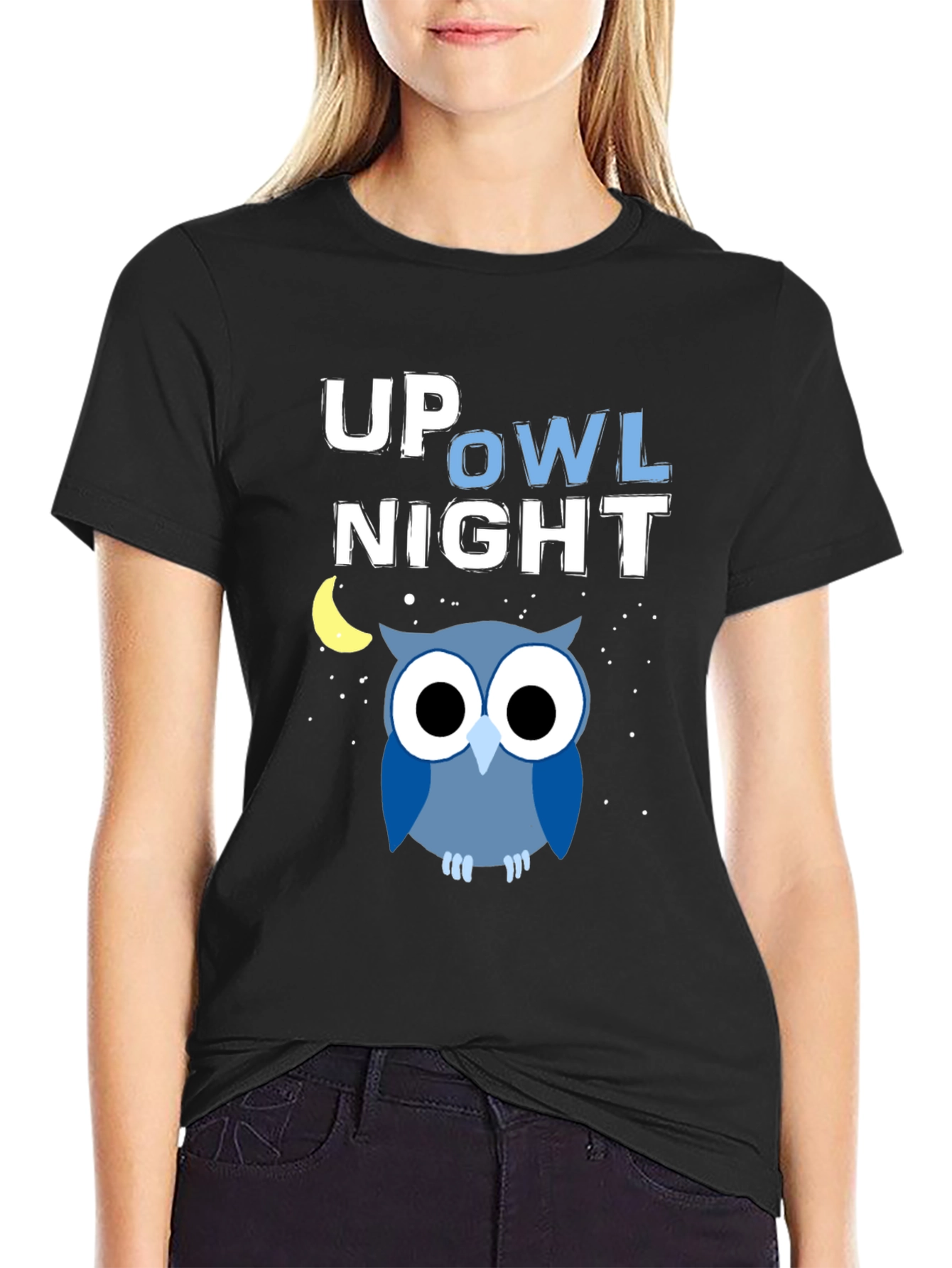 Up Owl Night Graphic T-Shirt