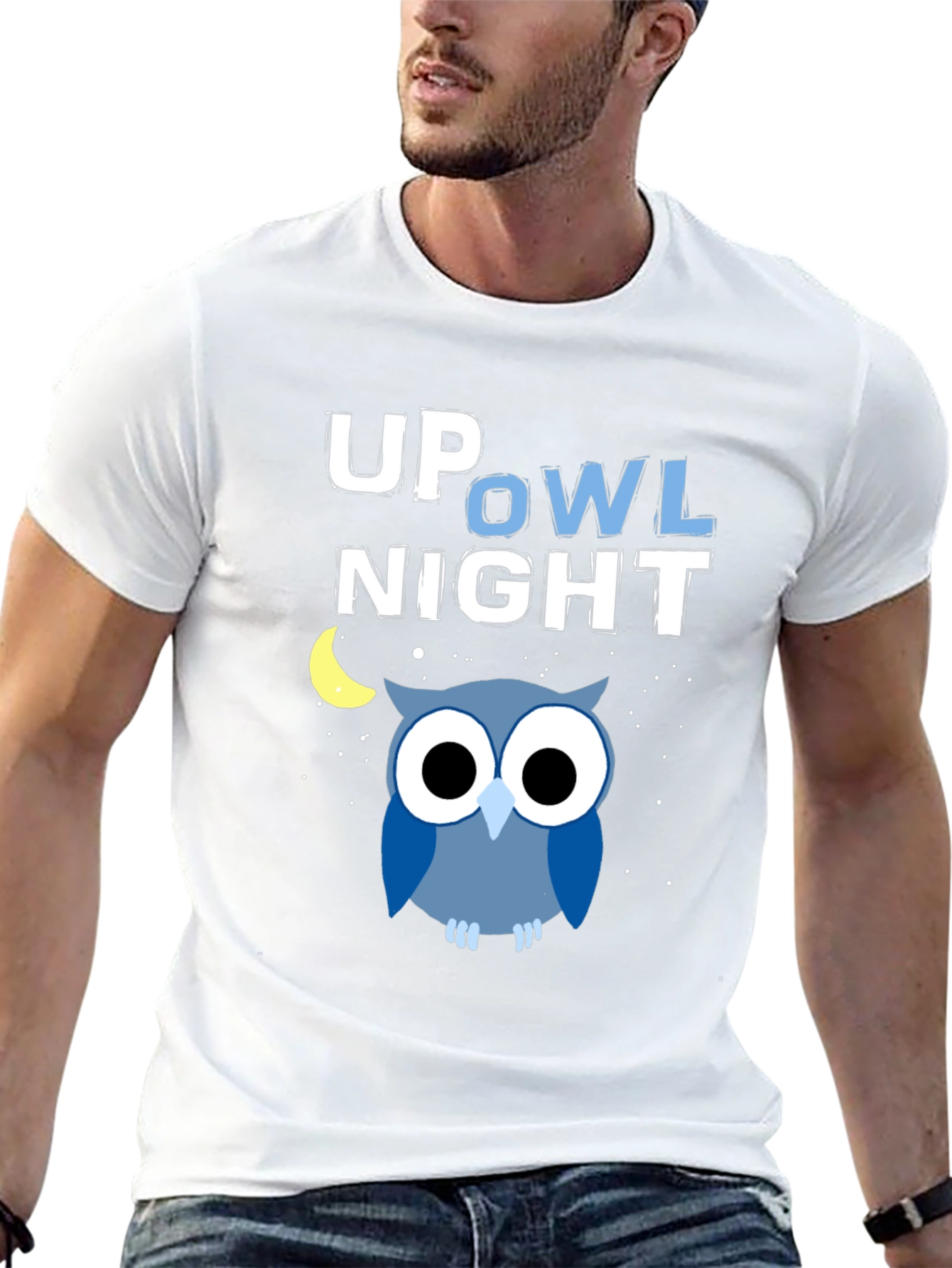 Up Owl Night Graphic T-Shirt
