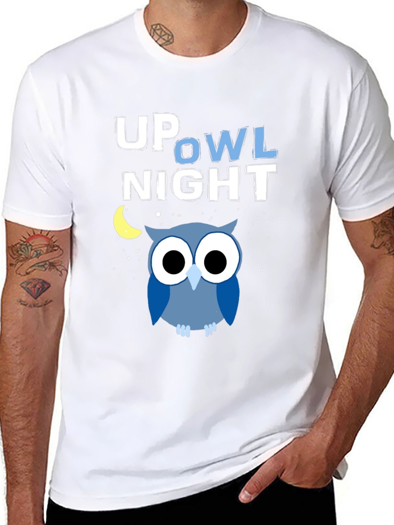 Up Owl Night Graphic T-Shirt