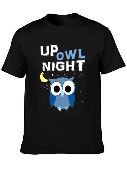 Up Owl Night Graphic T-Shirt