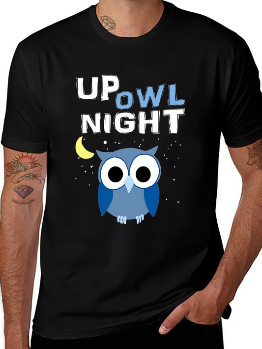 Up Owl Night Graphic T-Shirt