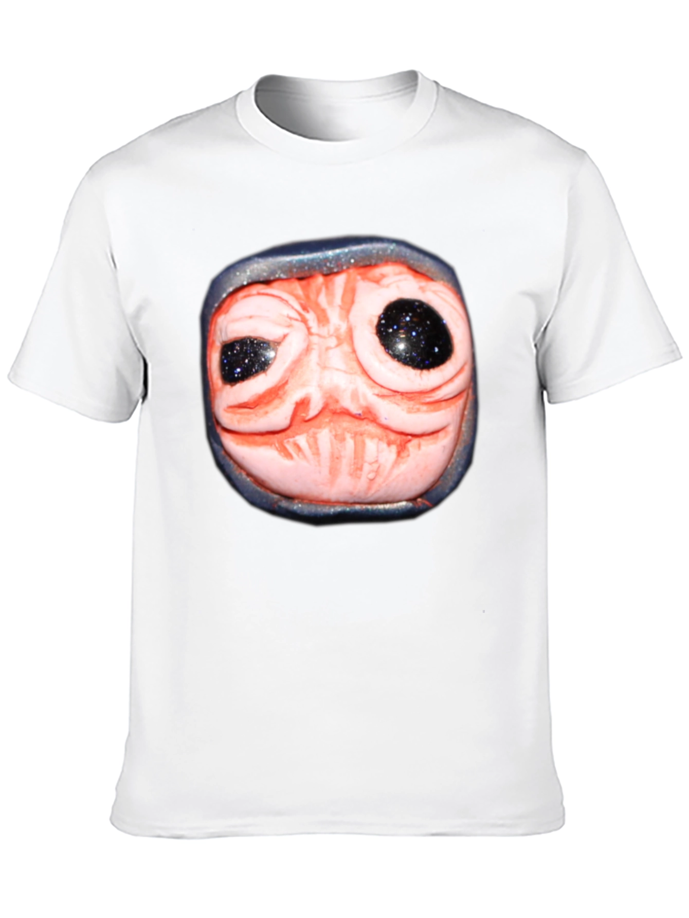 Strange Creature Face Graphic Black T-Shirt