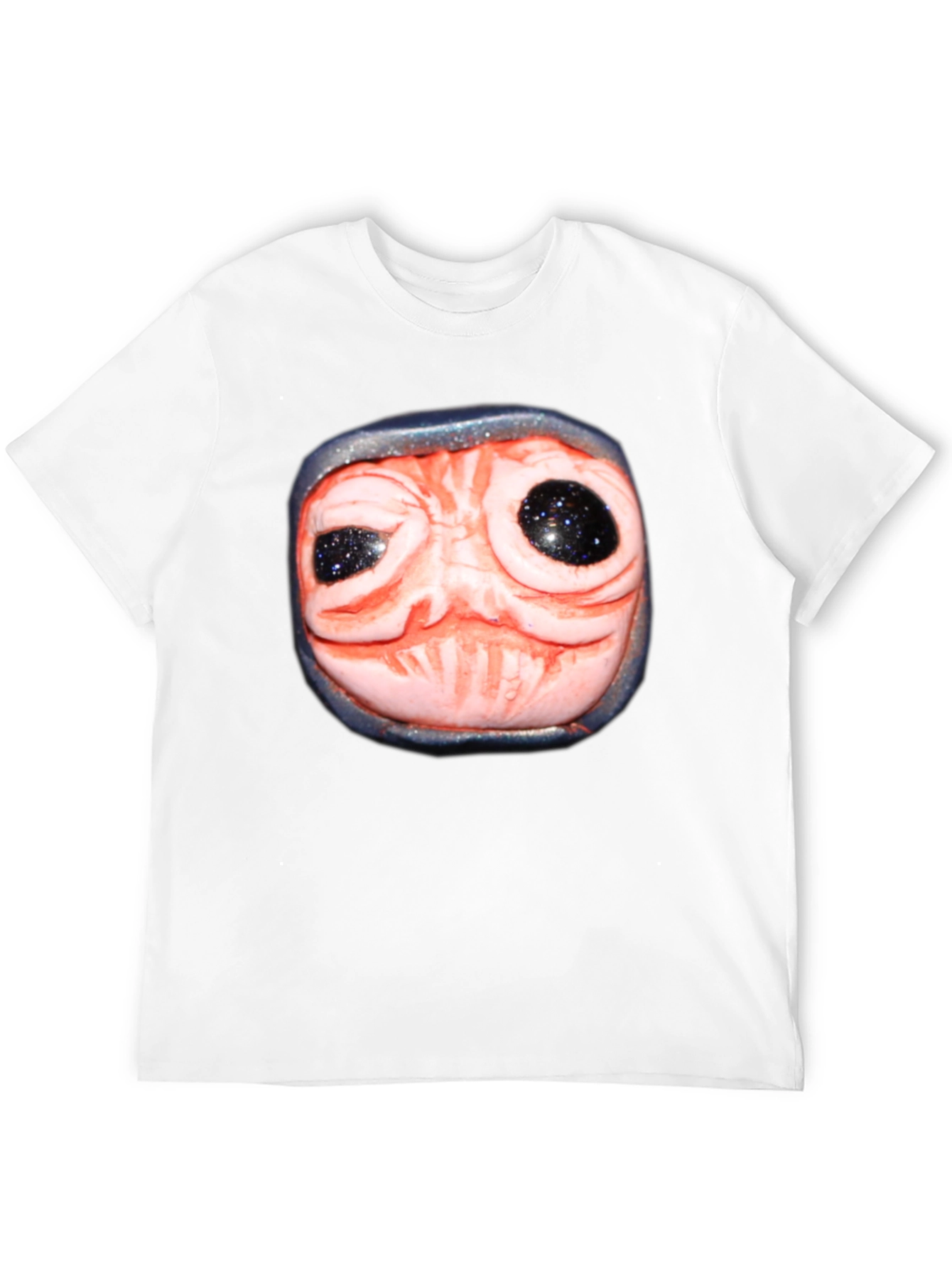 Strange Creature Face Graphic Black T-Shirt