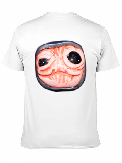 Strange Creature Face Graphic Black T-Shirt