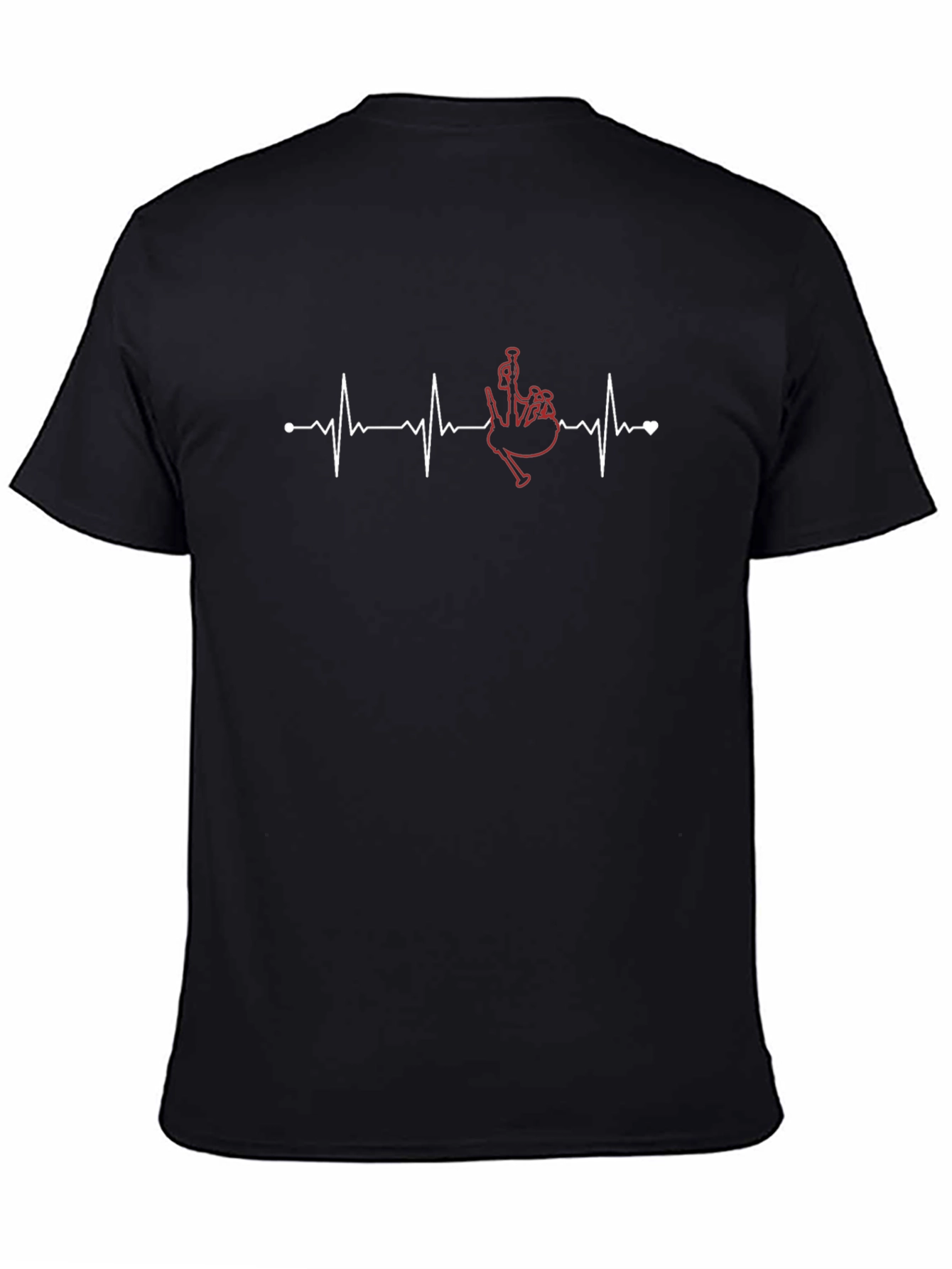 Bagpipe Heartbeat T-Shirt - Music Lover Tee