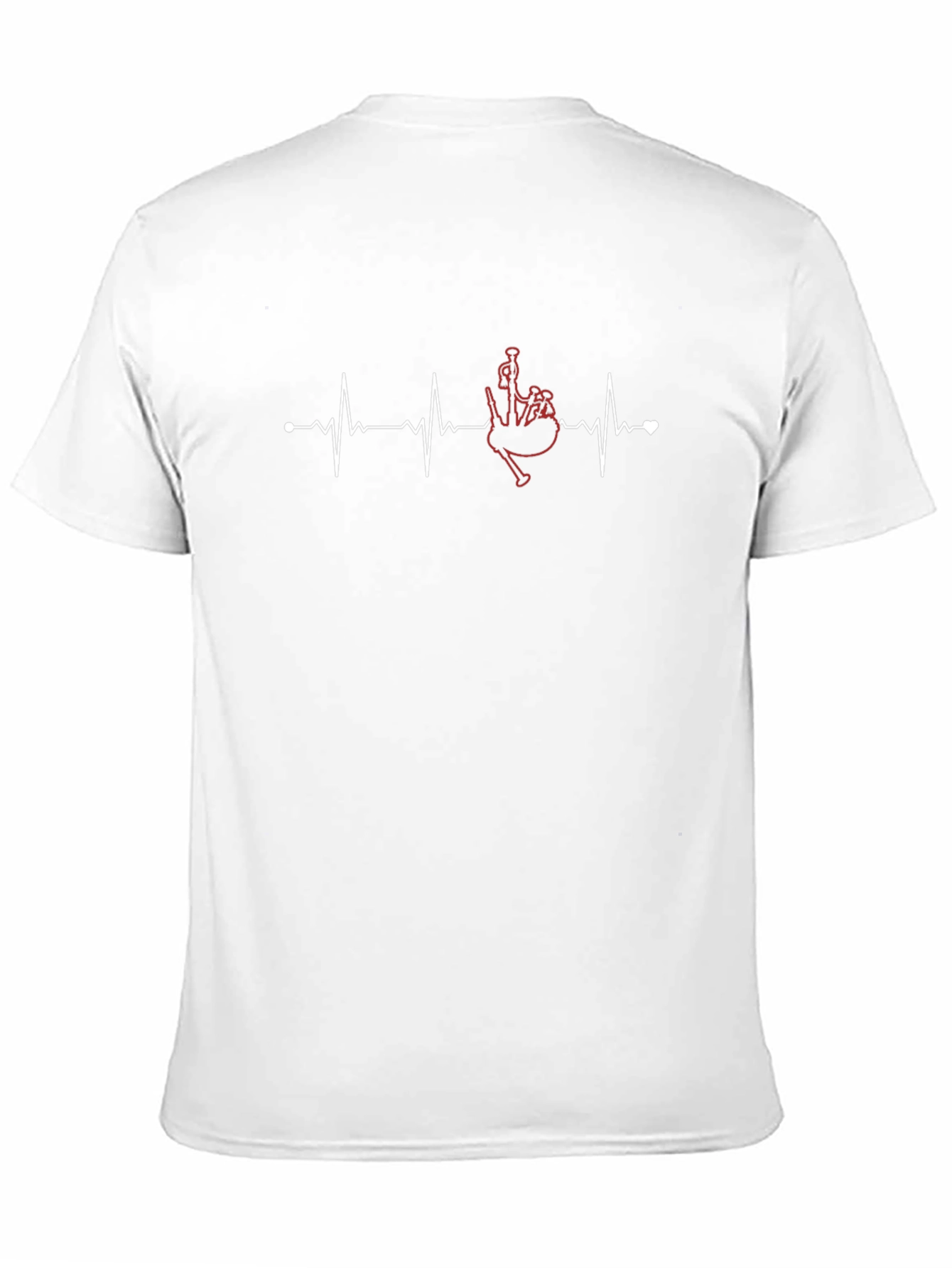 Bagpipe Heartbeat T-Shirt - Music Lover Tee