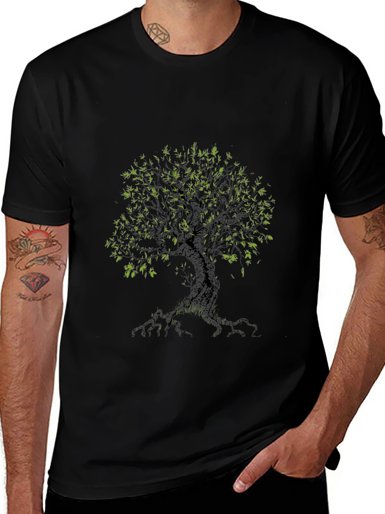 Tree Graphic Black Tee