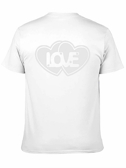 Love Hearts Graphic Black T-Shirt