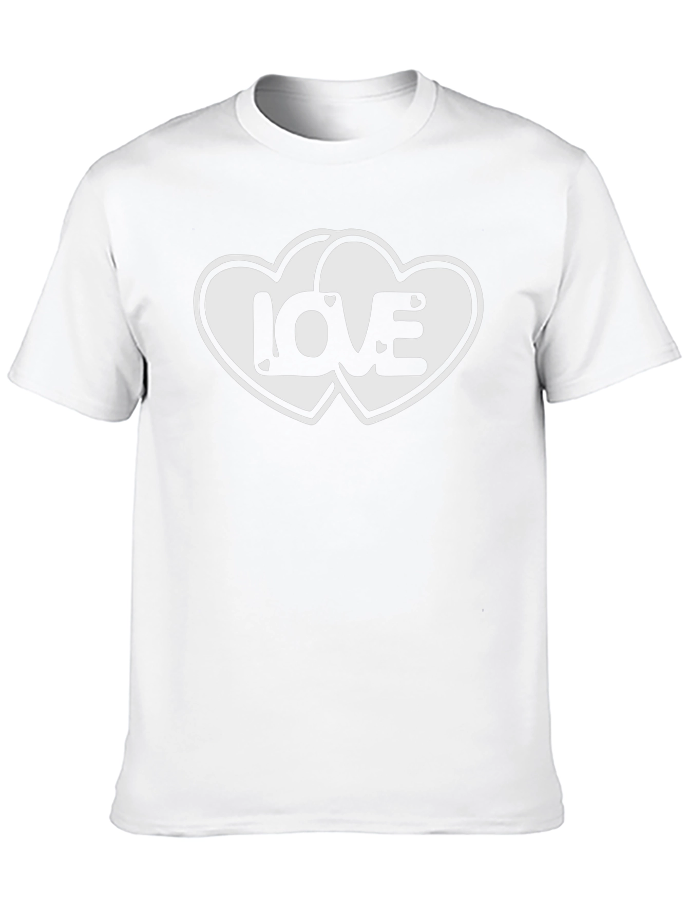 Love Hearts Graphic Black T-Shirt
