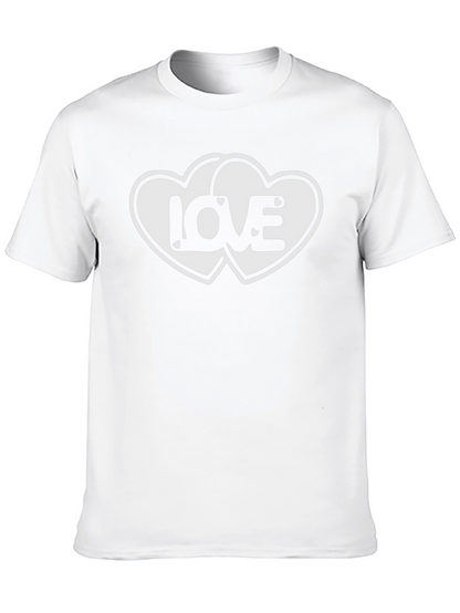 Love Hearts Graphic Black T-Shirt