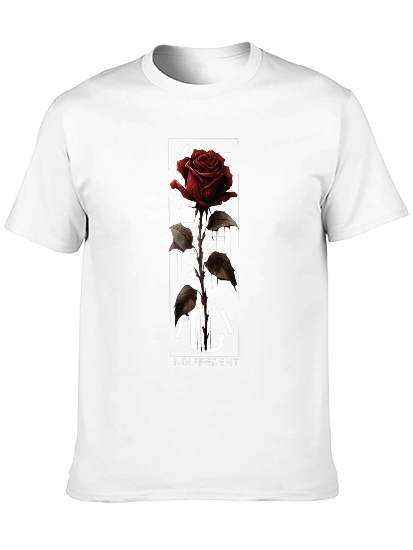 Indifferent Rose Graphic Tee - Black