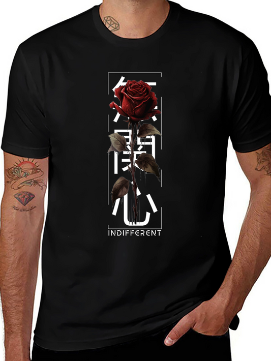 Indifferent Rose Graphic Tee - Black