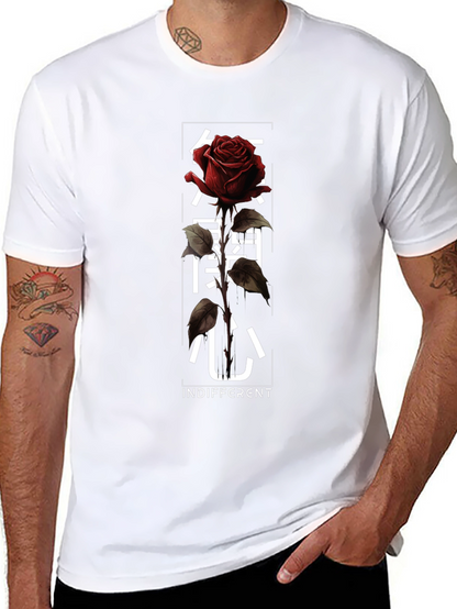 Indifferent Rose Graphic Tee - Black