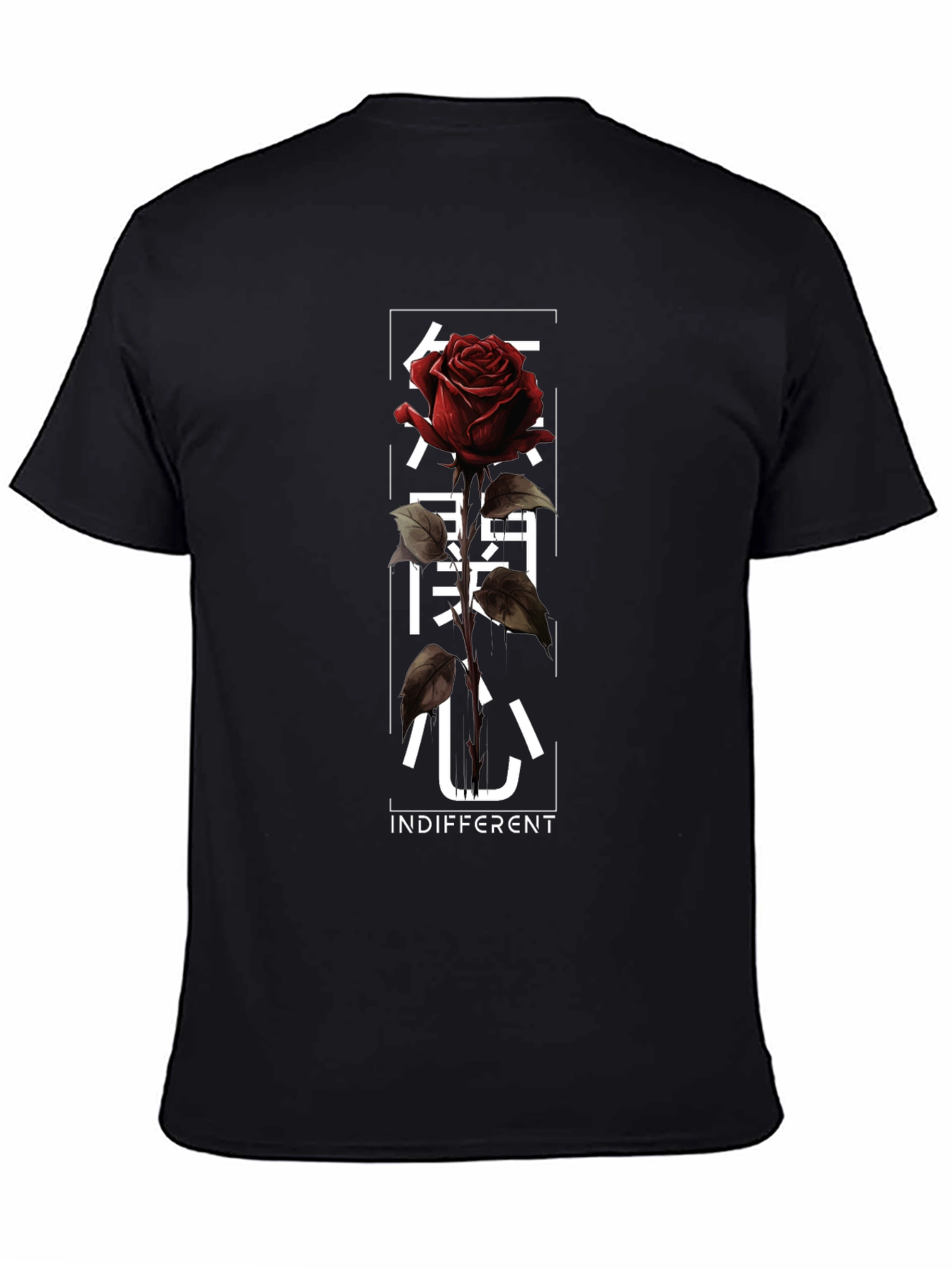 Indifferent Rose Graphic Tee - Black