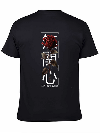 Indifferent Rose Graphic Tee - Black