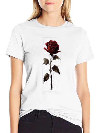 Indifferent Rose Graphic Tee - Black