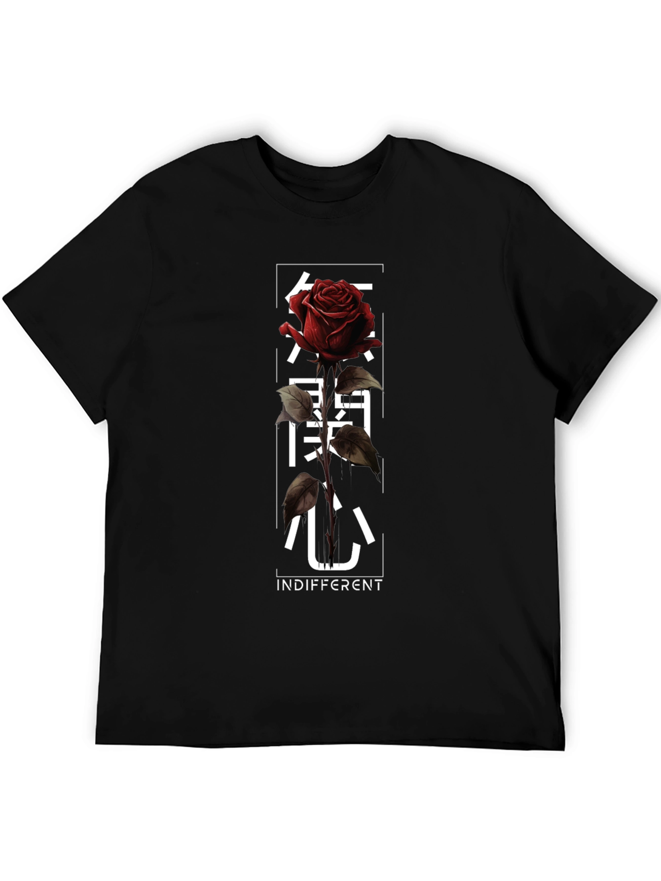 Indifferent Rose Graphic Tee - Black