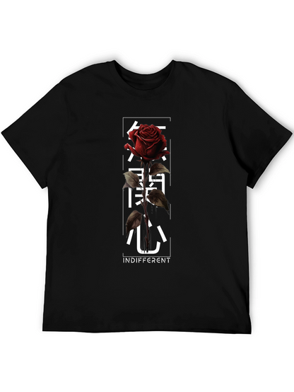 Indifferent Rose Graphic Tee - Black