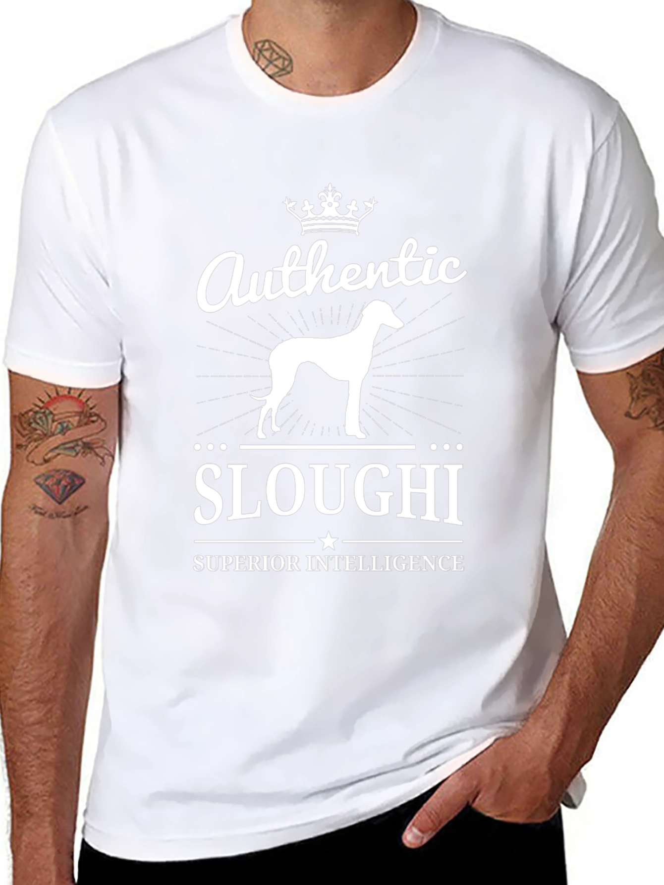 Authentic Sloughi Dog Breed Graphic T-Shirt