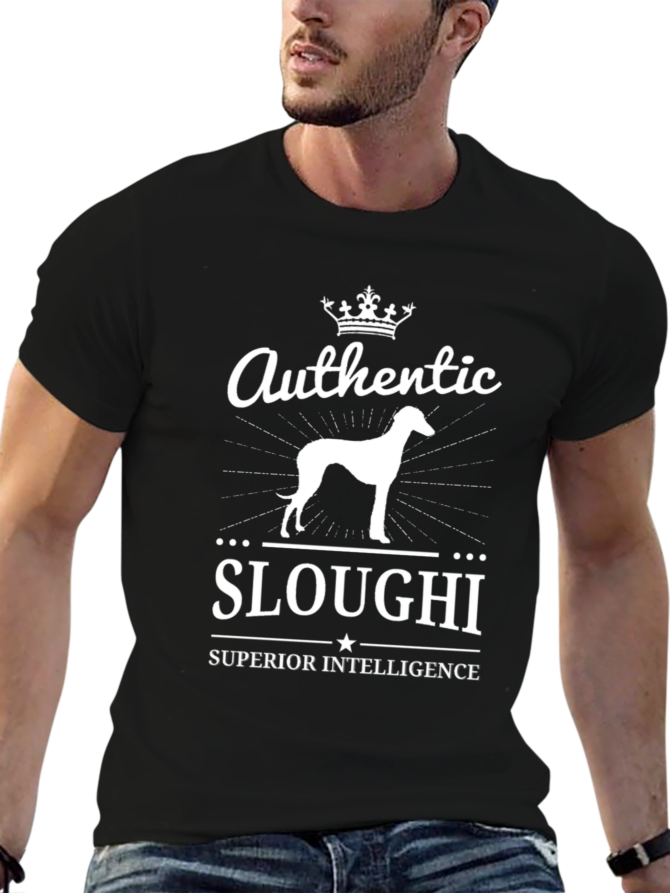 Authentic Sloughi Dog Breed Graphic T-Shirt
