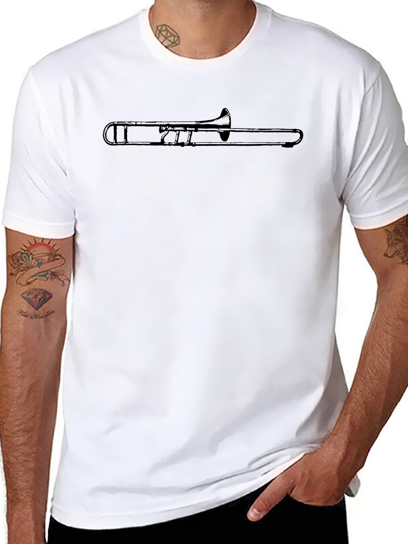 Trombone Graphic Tee - Musicians Style