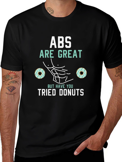 Abs Are Great Donuts T-Shirt Funny Gym Tee