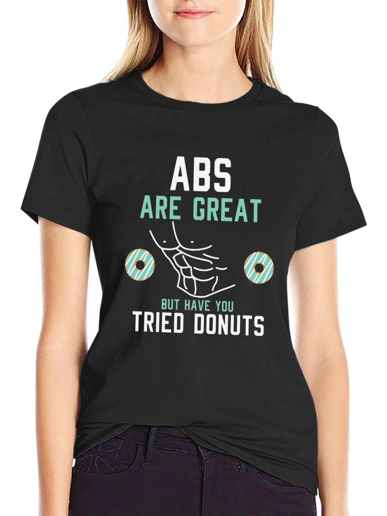 Abs Are Great Donuts T-Shirt Funny Gym Tee