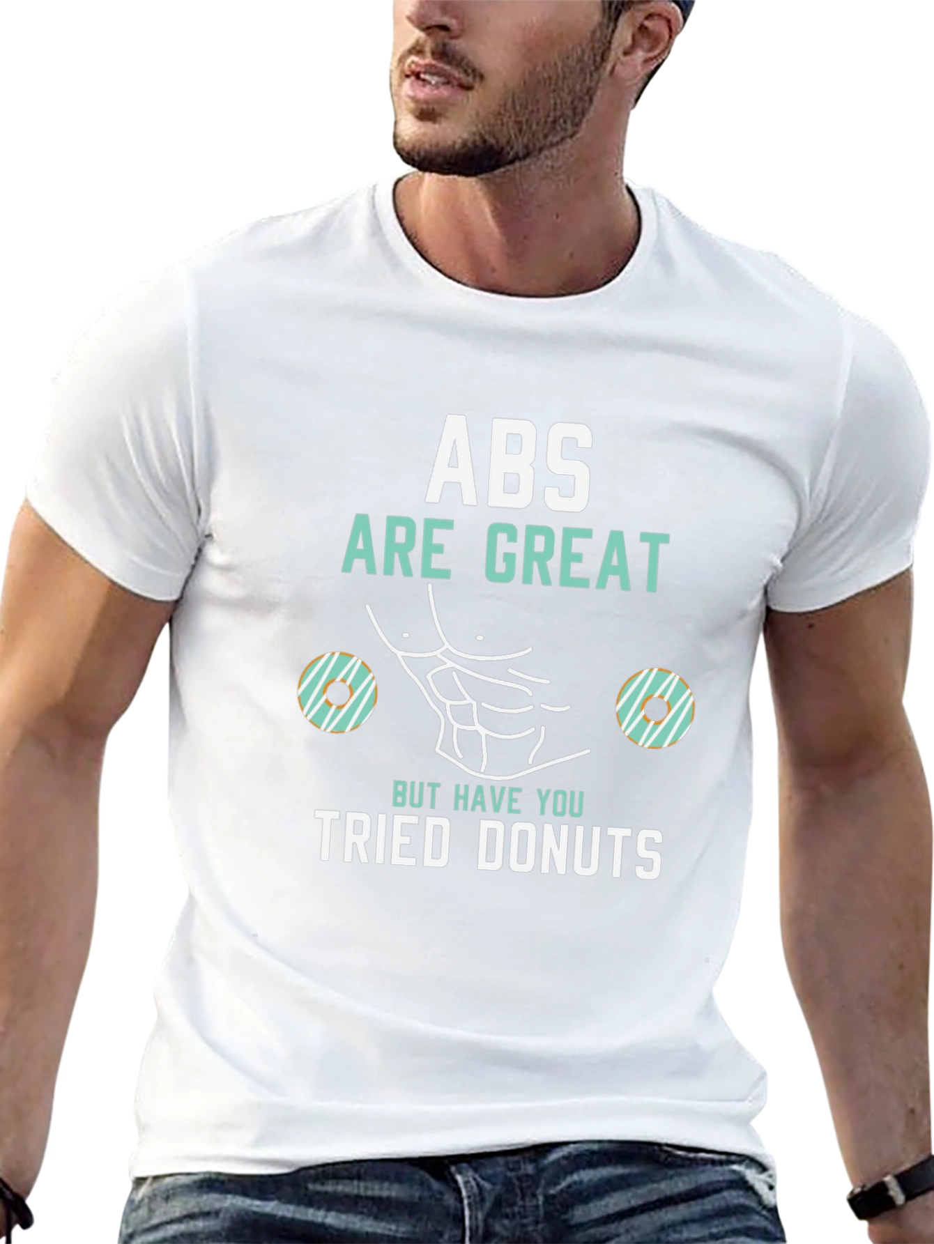 Abs Are Great Donuts T-Shirt Funny Gym Tee