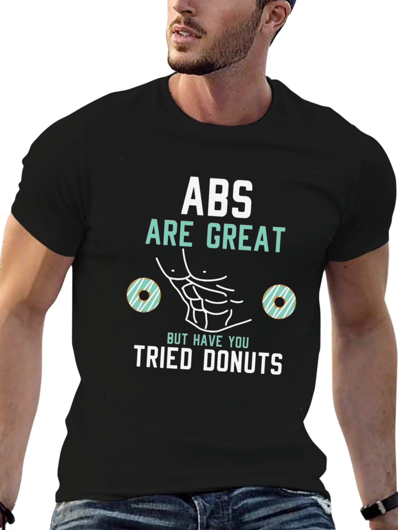 Abs Are Great Donuts T-Shirt Funny Gym Tee