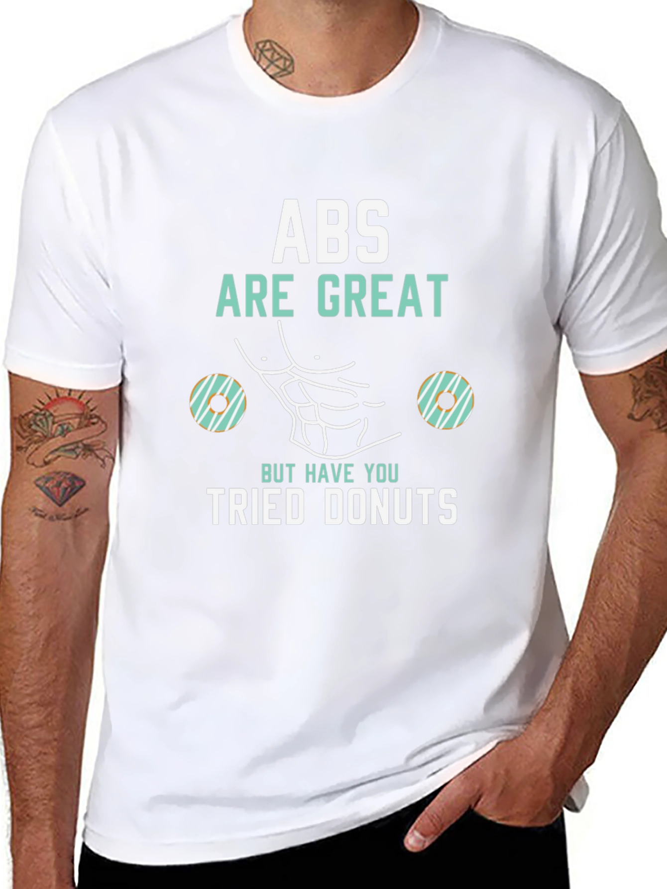 Abs Are Great Donuts T-Shirt Funny Gym Tee