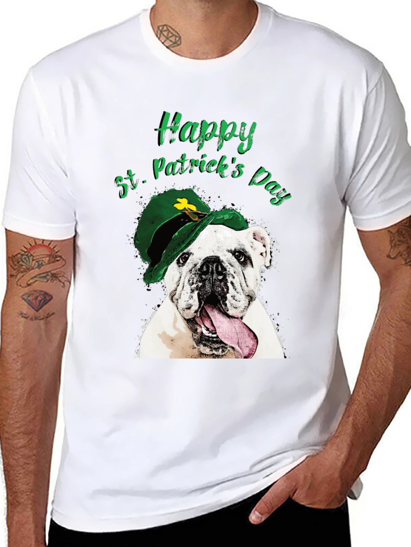 St. Patricks Day Bulldog T-Shirt
