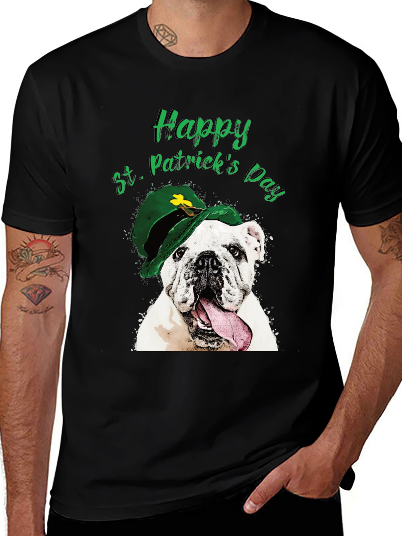 St. Patricks Day Bulldog T-Shirt