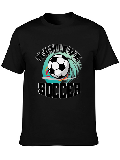 Achieve Soccer T-Shirt - Black Graphic Tee