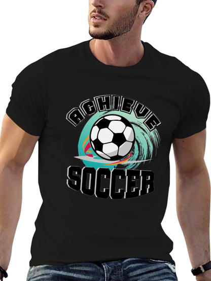 Achieve Soccer T-Shirt - Black Graphic Tee