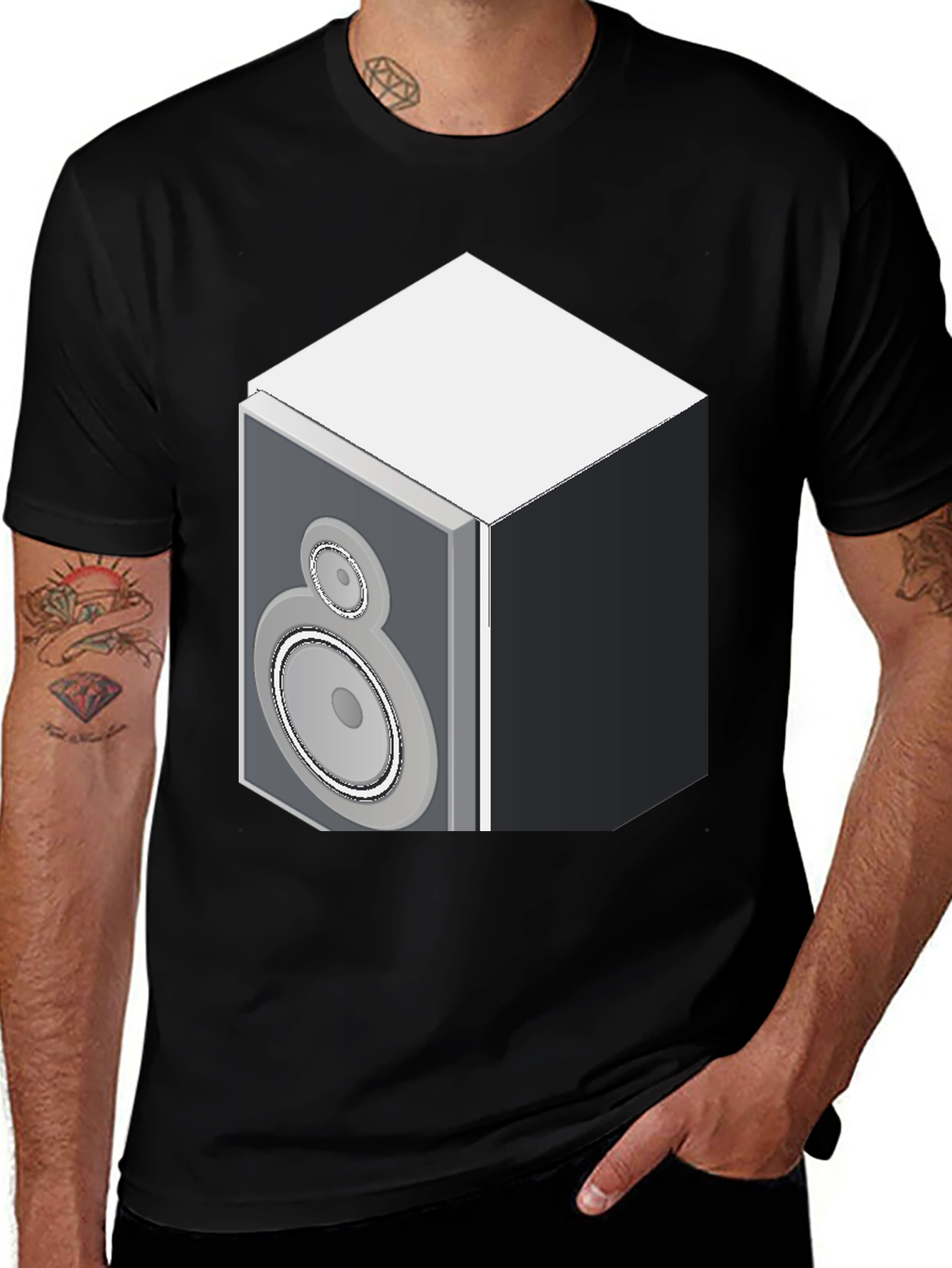 Speaker Graphic Black T-Shirt