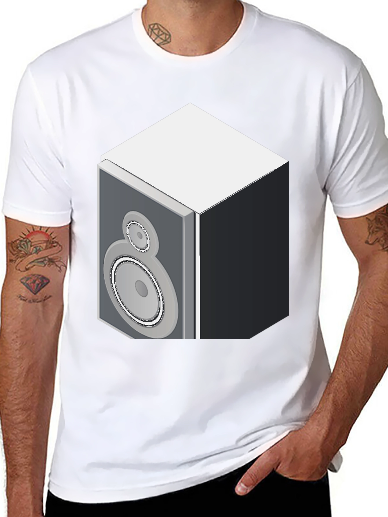 Speaker Graphic Black T-Shirt