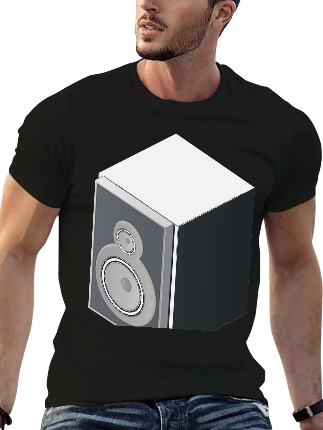 Speaker Graphic Black T-Shirt