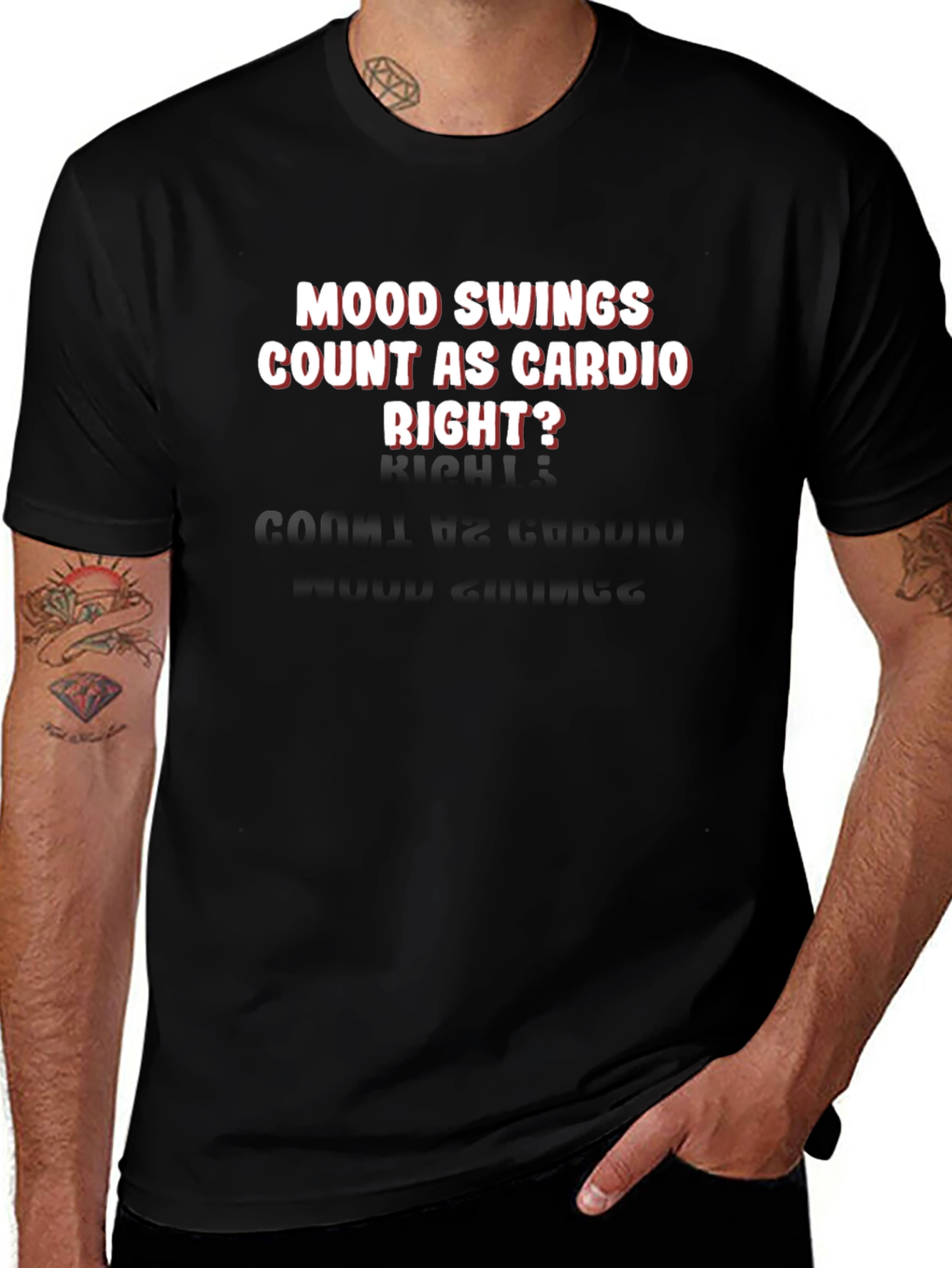 Mood Swings Cardio Tee - Funny Workout Shirt
