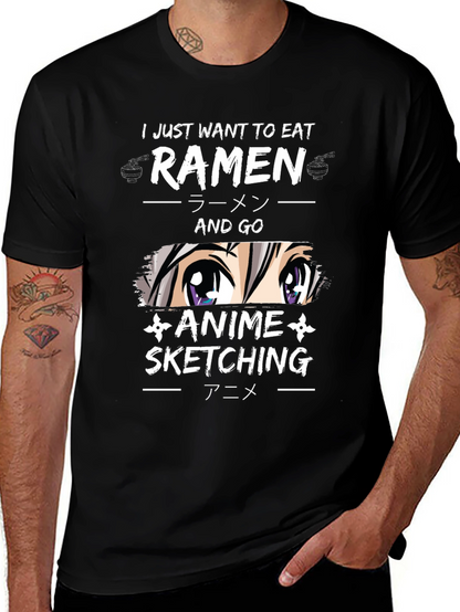 Ramen Anime Sketching T-Shirt