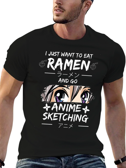 Ramen Anime Sketching T-Shirt