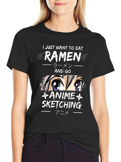 Ramen Anime Sketching T-Shirt