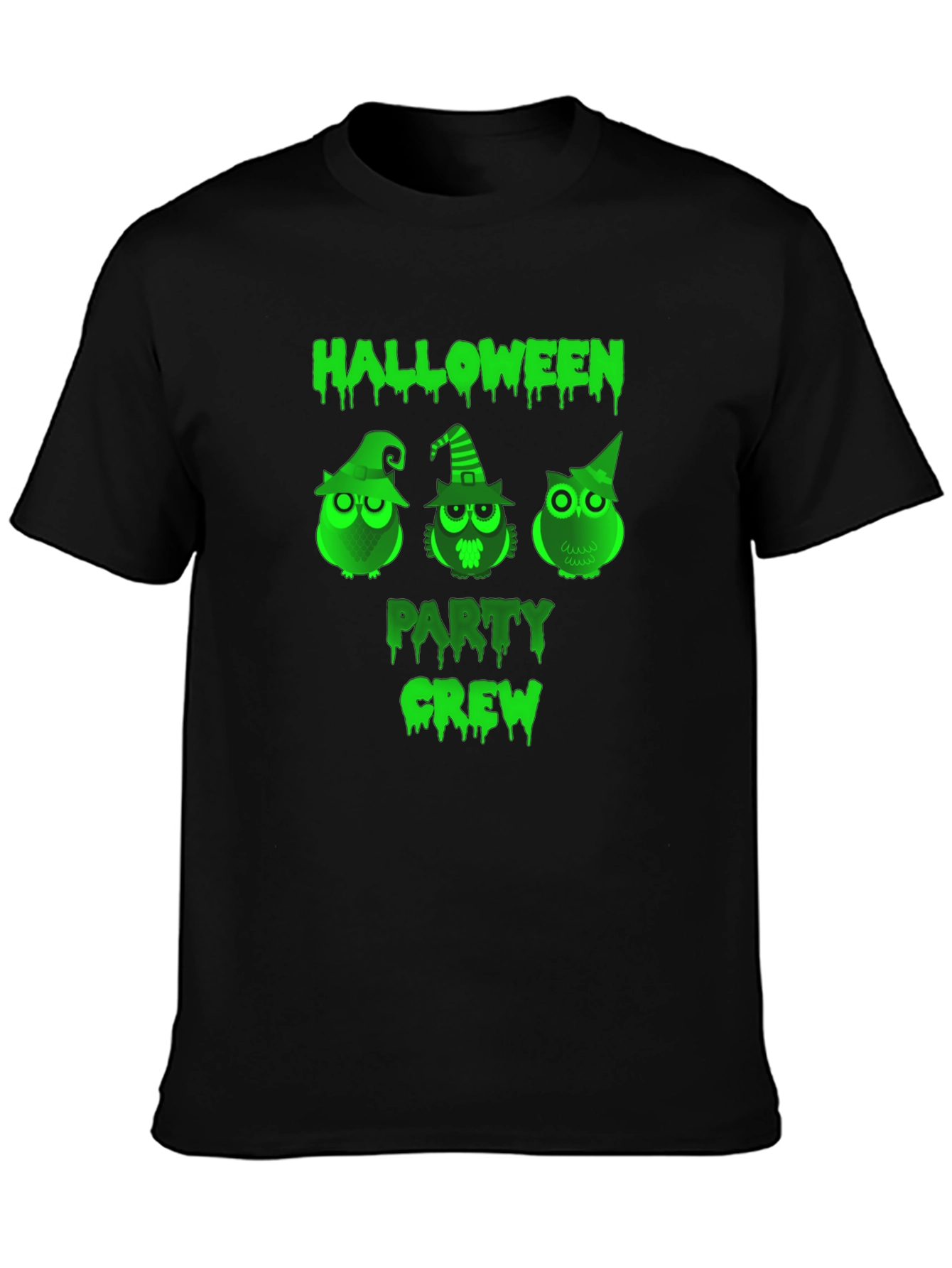 Halloween Party Crew Owl Graphic T-Shirt