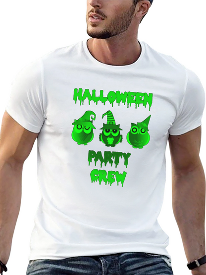 Halloween Party Crew Owl Graphic T-Shirt