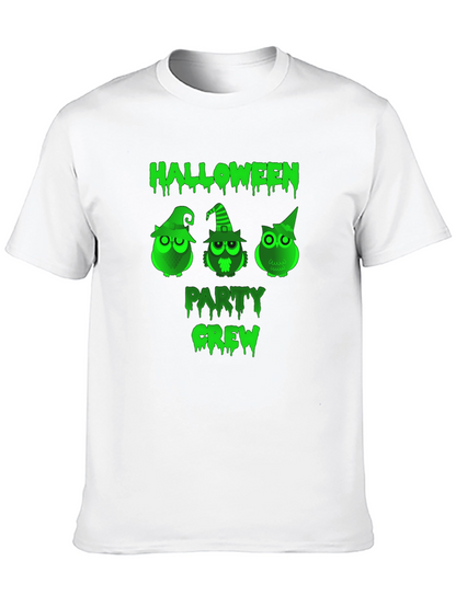 Halloween Party Crew Owl Graphic T-Shirt