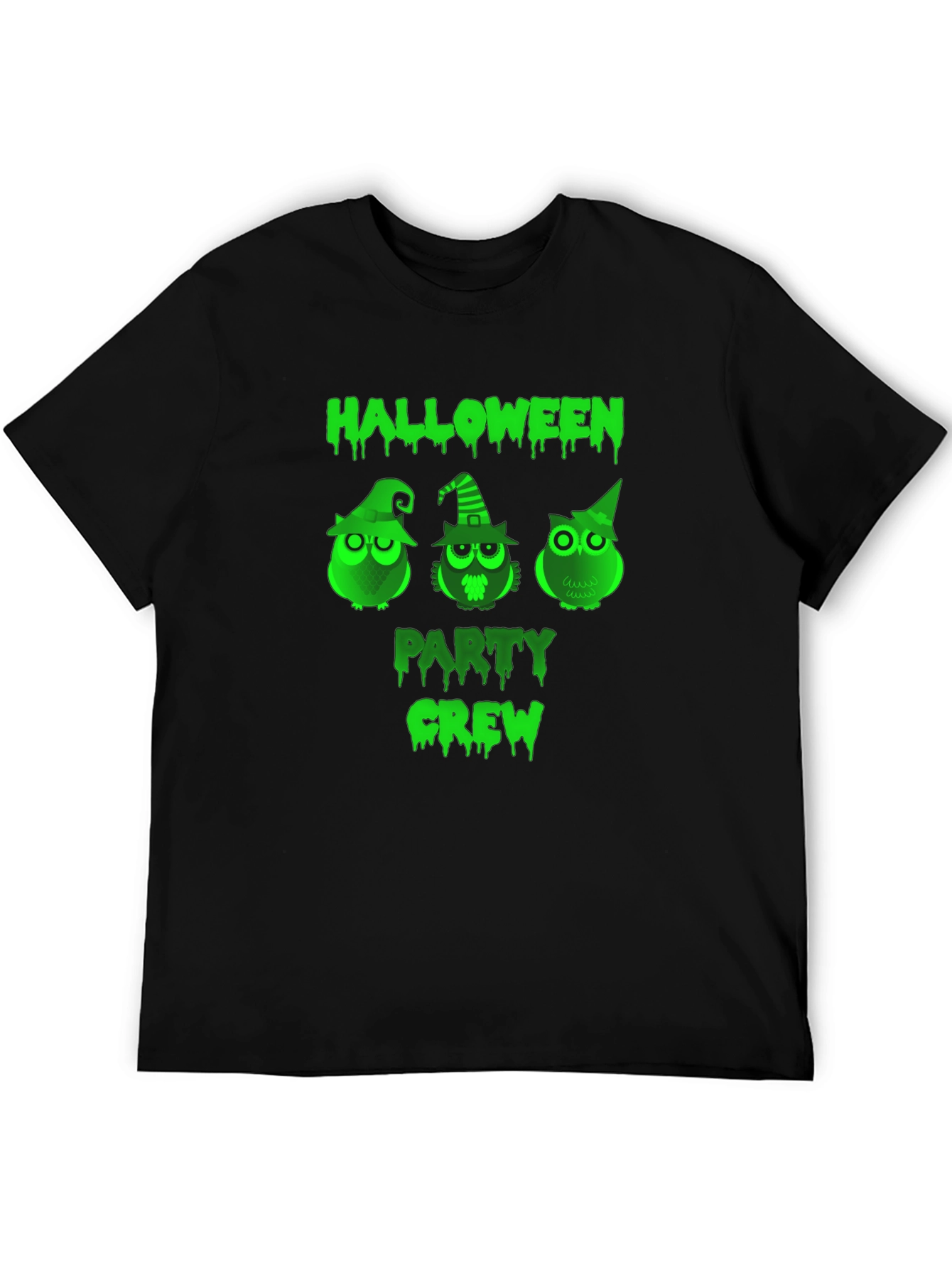 Halloween Party Crew Owl Graphic T-Shirt