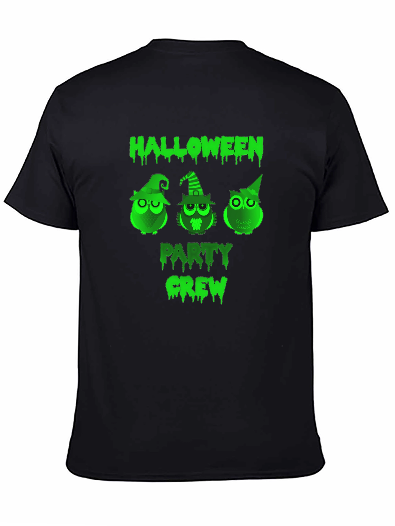 Halloween Party Crew Owl Graphic T-Shirt