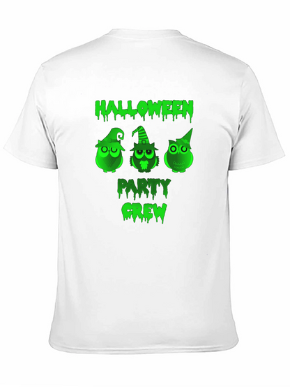 Halloween Party Crew Owl Graphic T-Shirt